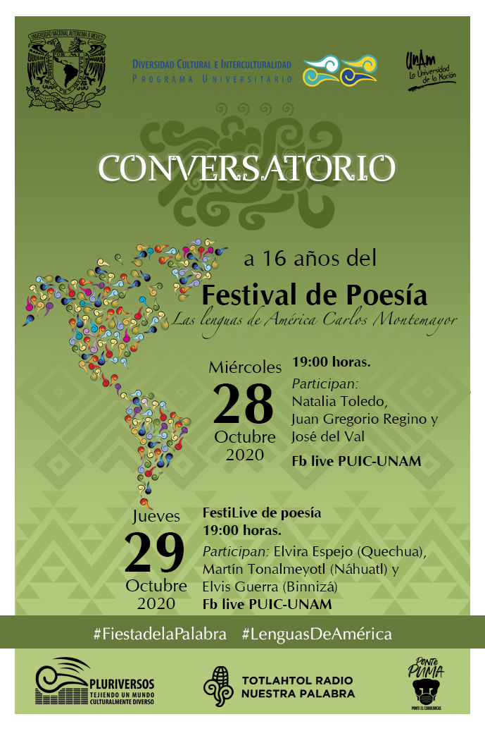Conversatorio a 16 años del Festival de Poesía. Las Lenguas de América. Carlos Montemayor