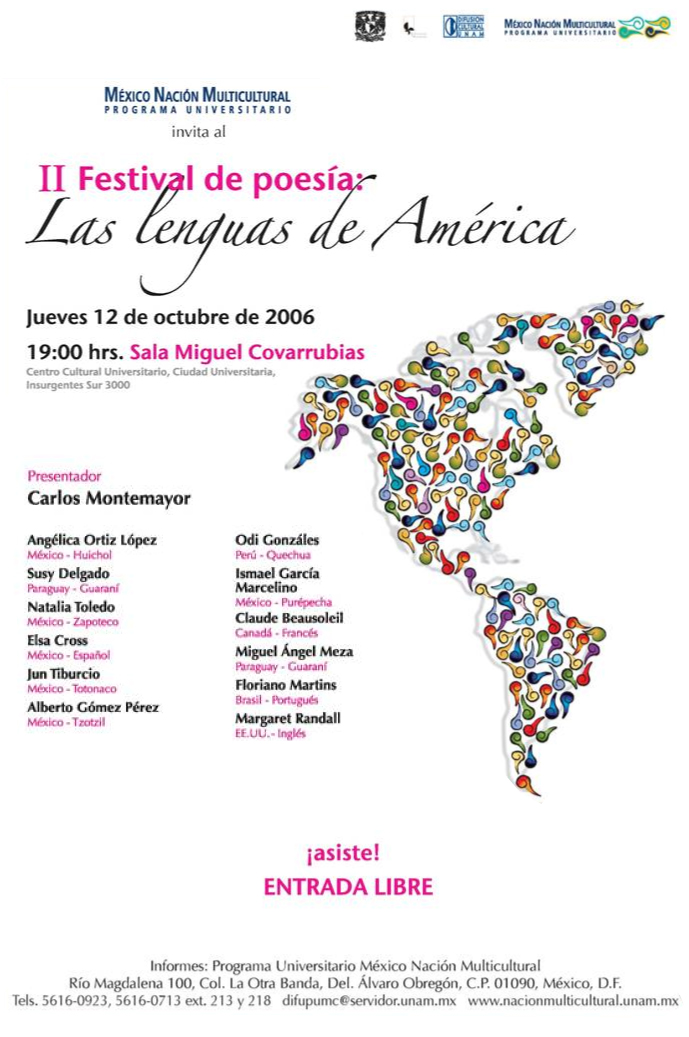 II Festival de Poesía Las Lenguas de América. Carlos Montemayor