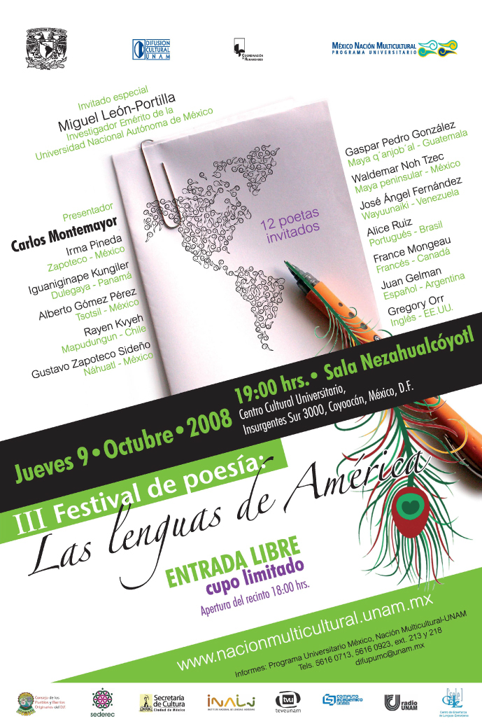 III Festival de Poesía Las Lenguas de América. Carlos Montemayor